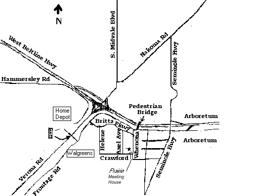 Prairie UU Society Meeting House area map